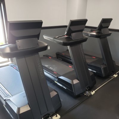 row of treadmills